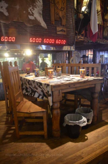 competition table at the big texan 72 ounce steak challenge