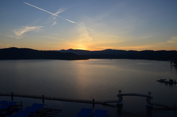 sunset coeur d'alene