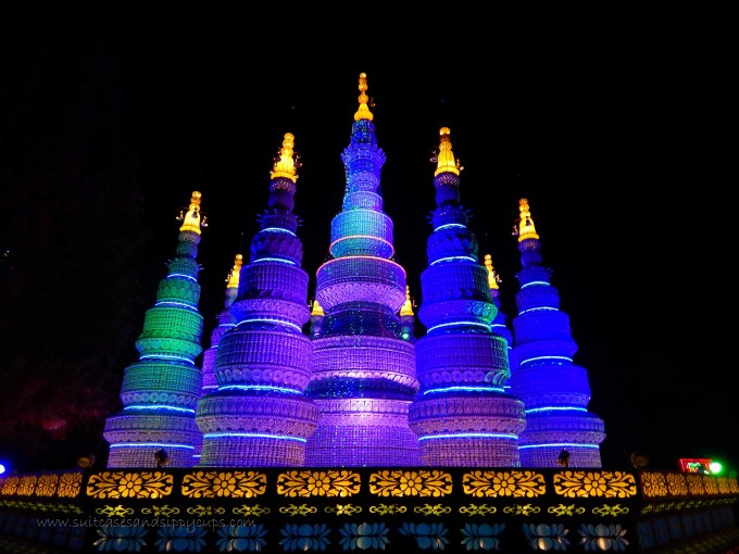 Chinese Lantern Festival Porcelain Pagoda