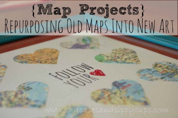 Repurposing old maps into art