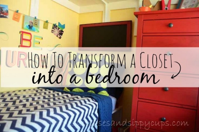 how to transform a closet into a bedroom