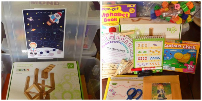 ideas for busy boxes for homeschooling