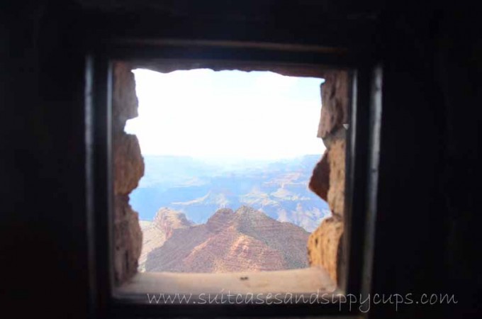 looking out at the grand canyon