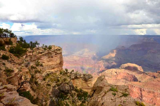 rainbow at the grand canyon