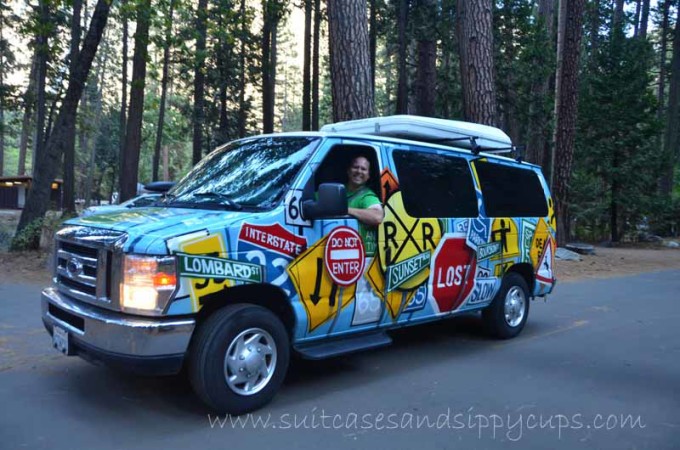 campervan in yosemite with kids