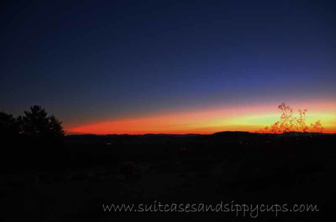 sunset in joshua tree