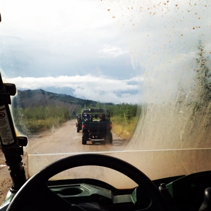 riding an ATV in Alaska