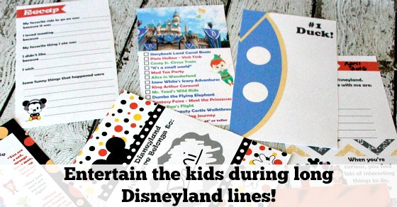 entertain kids while in line at disneyland