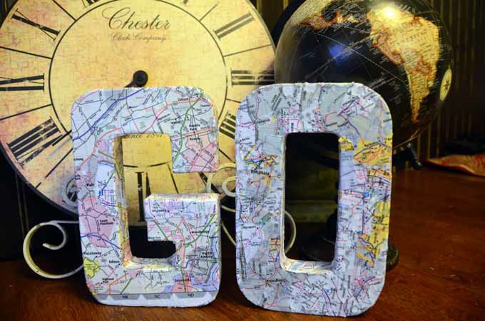 Map Project Decoupage Letters